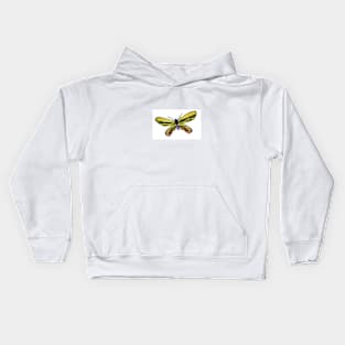 The yellow butterfly Kids Hoodie